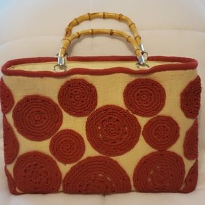 Extra Large Tote with bamboo handles